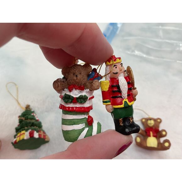 Christmas Ceramic Mini Ornaments set of 16 - Picture 3 of 10